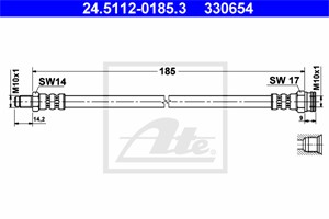 Jarruletku, Taka-akseli, Jarrusatulassa, FIAT PANDA, PANDA Skåp/halvkombi, STILO, STILO Multi Wagon, STILO VAN, 46809898, 7563845
