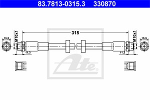 Jarruletku, Etuakseli, AUDI A6, A6 Allroad, A6 Avant, 4F0 611 707 B, 4F0 611 707