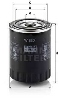 Öljynsuodatin MANN-FILTER W 820