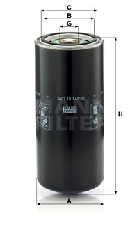 Öljynsuodatin MANN-FILTER WD 13 145/20