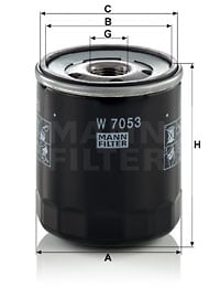 Öljynsuodatin MANN-FILTER W 7053