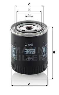Öljynsuodatin MANN-FILTER W 930