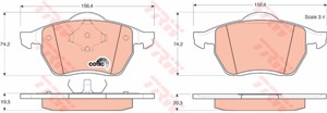 Jarrupalasarja, levyjarru, Etuakseli, FORD GALAXY, SEAT ALHAMBRA, VW SHARAN, 1001095, 1027703, 1031843, 1144180, 7M0 698 151 A, 7M0 698
