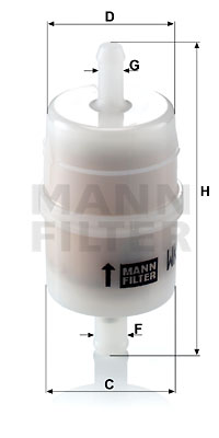 Polttoainesuodatin MANN-FILTER WK 32/6