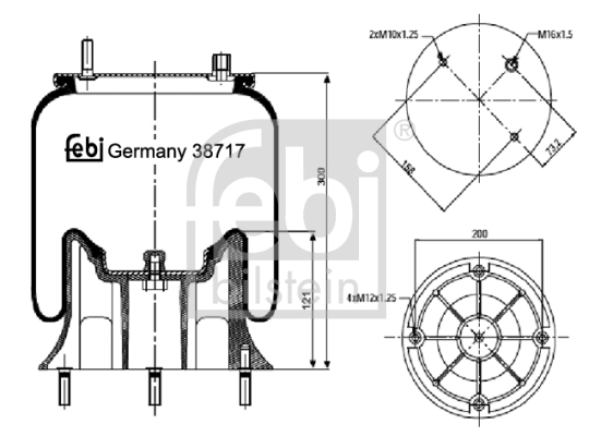 Metallipalje, ilmajousitus FEBI BILSTEIN 38717