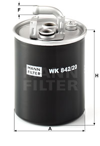Polttoainesuodatin MANN-FILTER WK 842/20