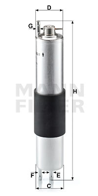 Polttoainesuodatin MANN-FILTER WK 532/1