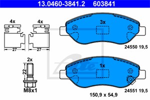 Jarrupalasarja, levyjarru, Etuakseli, OPEL CORSA D, CORSA D Skåp/halvkombi, VAUXHALL CORSA Mk III, 16 05 228, 16 05 355, 93169176, 93189
