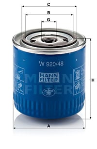 Öljynsuodatin MANN-FILTER W 920/48