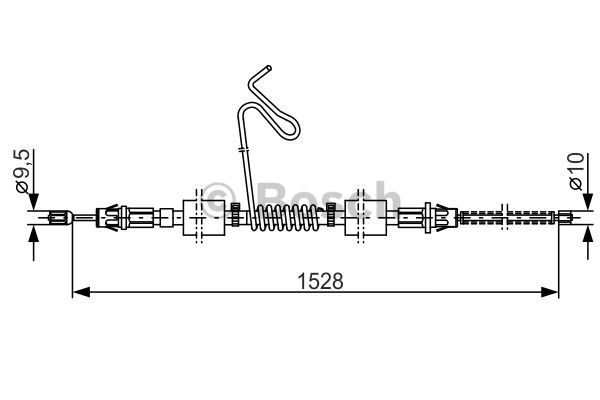 Cable, parking brake BOSCH 1 987 477 178