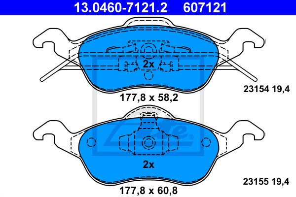 Jarrupalasarja, levyjarru ATE 13.0460-7121.2