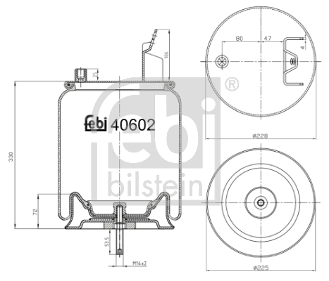 Metallipalje, ilmajousitus FEBI BILSTEIN 40602