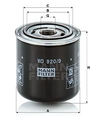 Öljynsuodatin MANN-FILTER WD 920/9