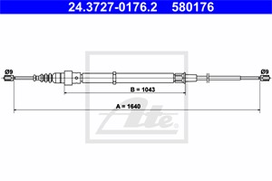 Vaijeri, käsijarru, Takana, SEAT,SKODA,VW, 6Q0 609 721 G