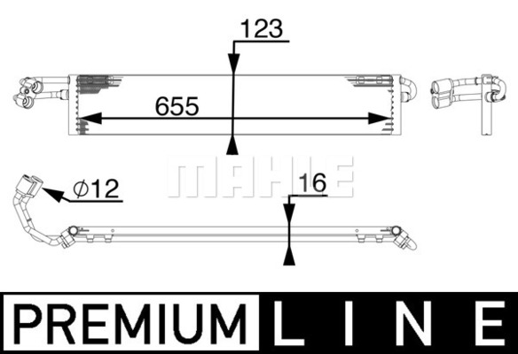 Öljynjäähdytin, autom. vaihteisto MAHLE ORIGINAL CLC 71 000P