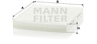 Raitisilmasuodatin MANN-FILTER CU 2545