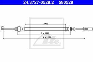 Vaijeri, käsijarru, Taakse, oikea, CITROËN EVASION Minibus, minivan, FIAT ULYSSE, LANCIA ZETA, PEUGEOT 806, 1472958080, 4745 F5