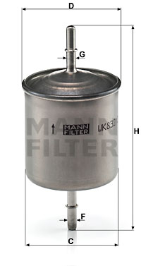 Polttoainesuodatin MANN-FILTER WK 832/2