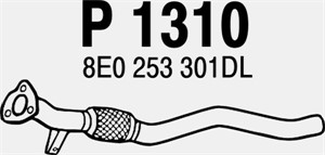 Pakoputki, Edessä, AUDI A4 B6, A4 B6 Avant, A4 B7, A4 B7 Avant, 8E0253301BP, 8E0253301DL