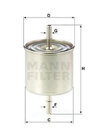 Polttoainesuodatin MANN-FILTER WK 8046