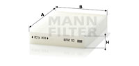Raitisilmasuodatin MANN-FILTER CU 2028