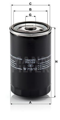 Öljynsuodatin MANN-FILTER W 719/12