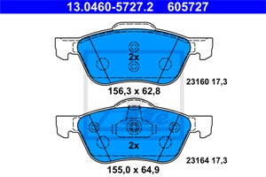 Jarrupalasarja, levyjarru, Etuakseli, NISSAN PRIMERA, PRIMERA Hatchback, PRIMERA Traveller, 41060-9F525