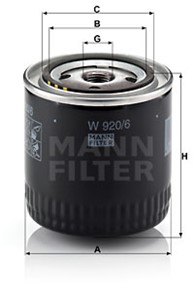 Öljynsuodatin, CHRYSLER,DODGE,JEEP,NISSAN,PIAGGIO,PLYMOUTH, 05037836AA, 05037836AB, 05281090, 222721, 5281090, 830424, K05037836AA, K050