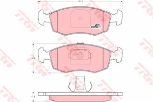 Jarrupalasarja, levyjarru, Etuakseli, FIAT LINEA, PALIO, PALIO Weekend, PUNTO, SIENA, STRADA Pick-up, 0000009949125, 71738151, 71738152,