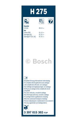 Wiper Blade BOSCH 3 397 015 302