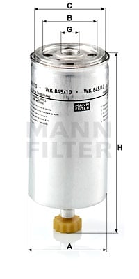Polttoainesuodatin MANN-FILTER WK 845/10