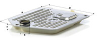 Hydrauliikkasuodatin, automaattivaihteisto MANN-FILTER H 2522/1 x KIT