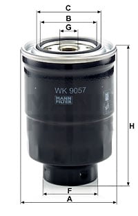 Polttoainesuodatin MANN-FILTER WK 9057 z