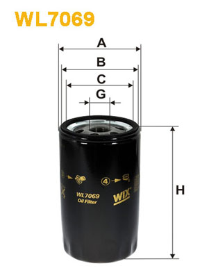Öljynsuodatin WIX FILTERS WL7069