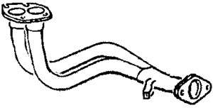 Pakoputki, Edessä, OPEL ASTRA F Kombi, VAUXHALL ASTRA Mk III, 858087