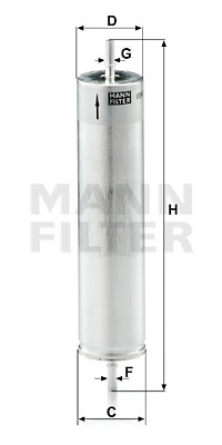 Polttoainesuodatin MANN-FILTER WK 522