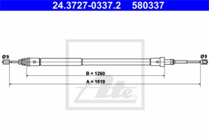 Vaijeri, käsijarru, Taakse, vasen, CITROËN XSARA Break, XSARA Skåp / kombi, 4745 K2