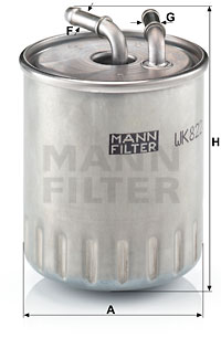 Polttoainesuodatin MANN-FILTER WK 822/3