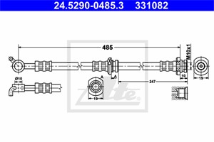 Jarruletku, Taka-akseli, oikea, NISSAN X-TRAIL, 46210-8H510
