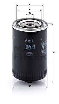 Öljynsuodatin MANN-FILTER W 940