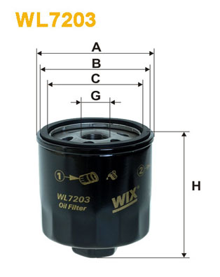 Öljynsuodatin WIX FILTERS WL7203