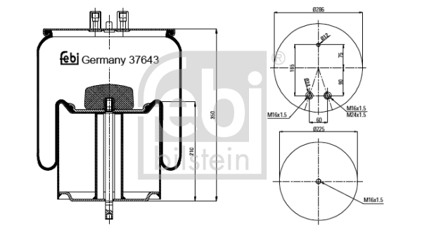 Metallipalje, ilmajousitus FEBI BILSTEIN 37643