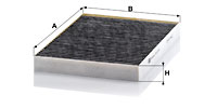 Raitisilmasuodatin MANN-FILTER CUK 3137