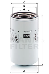 Suodatin, työhydrauliikka MANN-FILTER WD 11 002