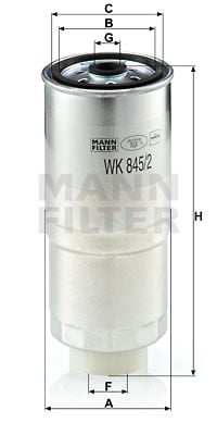 Polttoainesuodatin MANN-FILTER WK 845/2