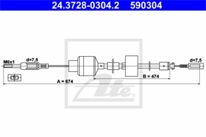 Vaijeri, kytkimen käyttö, CITROËN BX, BX Break, 95 496 746, 95 610 218