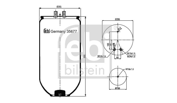 Metallipalje, ilmajousitus FEBI BILSTEIN 35677