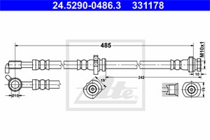 Jarruletku, Taka-akseli, vasen, NISSAN X-TRAIL, 46210-8H515