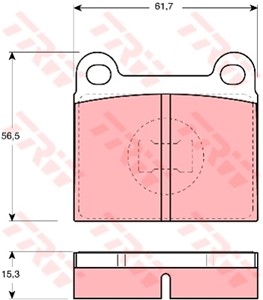 Jarrupalasarja, levyjarru, Etuakseli, AUDI,VW, 171 698 151 C, 171 698 151 E, 811 698 151, 823 698 151 A, 823 698 151, 827 698 151 A, 849