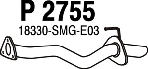 Pakoputki, Takana, HONDA CIVIC Hatchback VIII, 18330-SMG-E03